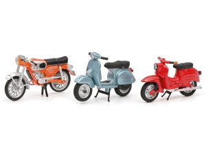 set se třemi motocykly 2022 1:43 Schuco 450380300
