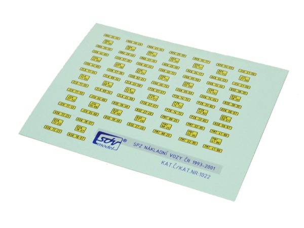 sada SPZ nákladní civilní ČR SDV 1022