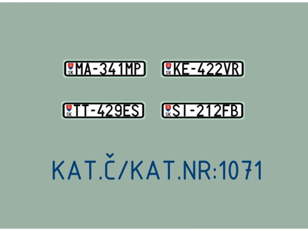 registrační čísla SK od 1997 (dříve SPZ) SDV 1071 - Image 2