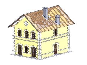 výpravní budova Halič H0 IGRA MODEL 231025