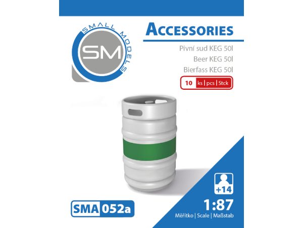 pivní sud KEG 50l (10 ks) Small Models 052a