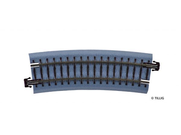 kolej oblouková s podložím R22 R353 mm/15° Tillig 83718