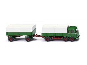 MB LP 333 korba s plachtou a vlekem zelený Wiking 42905