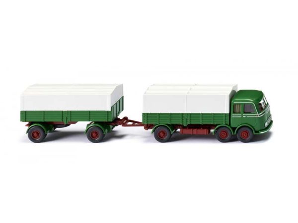 MB LP 333 korba s plachtou a vlekem zelený Wiking 42905