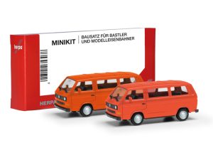 MiniKit VW T3 bus světle červený + oranžový Herpa 013093-006