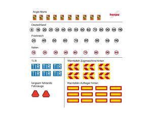 samolepky s výstražnými značkami 10ks Herpa 054829