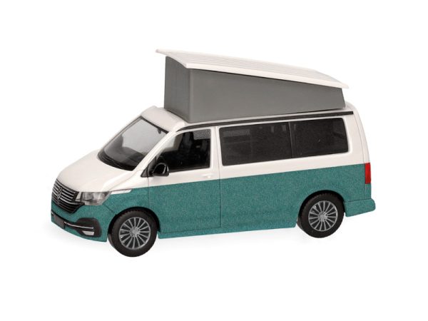 VW T6.1 California bílá / zelená metalíza Herpa 096805-004