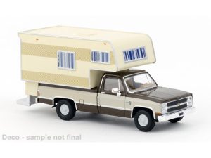 Chevrolet C20 Camper hnědý/béžový 1982 Brekina 19664