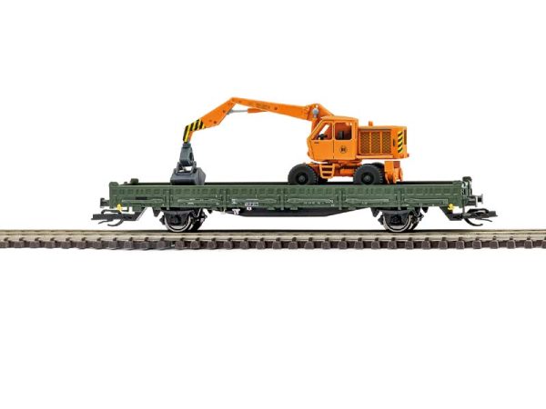 plošinový vůz Ks s bagrem T-174 Busch 31516
