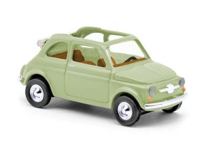 Fiat 500 kabriolet světle zelený Busch 48781