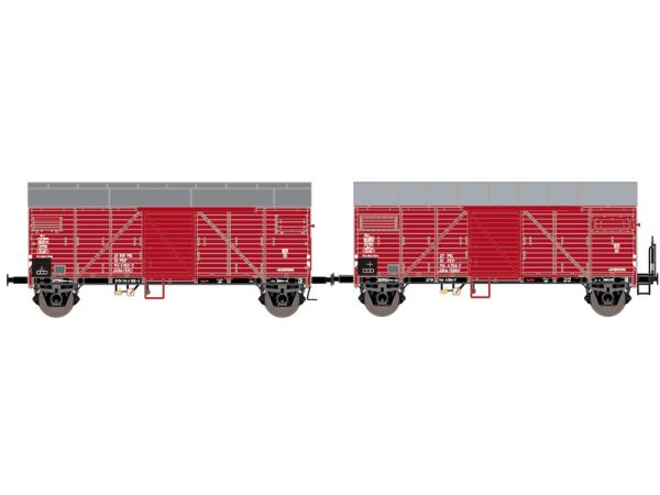set zavřených vozů Bremen s plechovou střechou PKP Exact train 23715