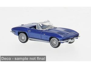 Chevrolet Corvette C2 kabriolet modrý 1962 Brekina 18028