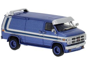 GMC Vandura modrá 1983 Brekina 18253