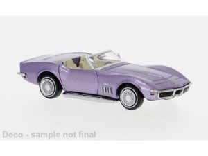 Chevrolet Corvette C3 kabriolet fialový 1967 Brekina 19995