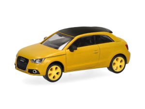 Audi S1 žluté s černou střechou Herpa 024532-002