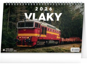 kalendář stolní 2026 - Vlaky Literatura 35328