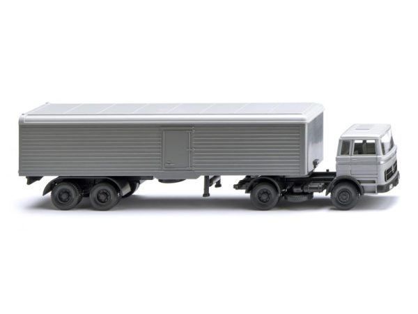 MB 1620 chladící skříňový návěs stříbnošedý Wiking 55604