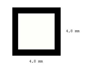 profil dutý čtvercový 4,8 x 4,8mm délka 350mm 3ks Evergreen 253