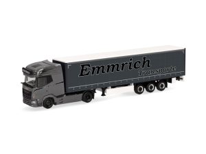 DAF XG+ plachtový návěs Emmrich Transporte Herpa 320474