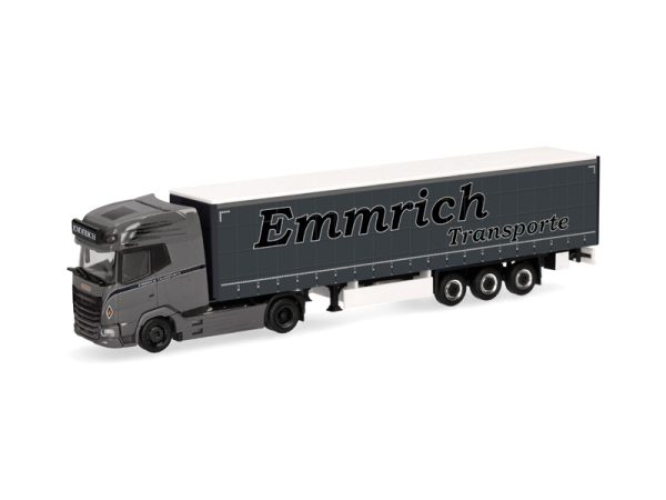 DAF XG+ plachtový návěs Emmrich Transporte Herpa 320474