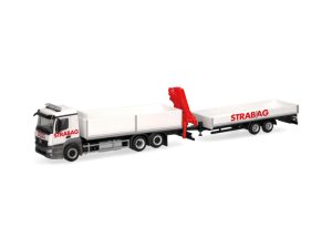 MB Actros M s jeřábem a přívěsem STRABAG Herpa 320665