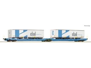 dvojitý kapsový kloubový vůz T3000e EUROWAGON #5 Roco 6600024