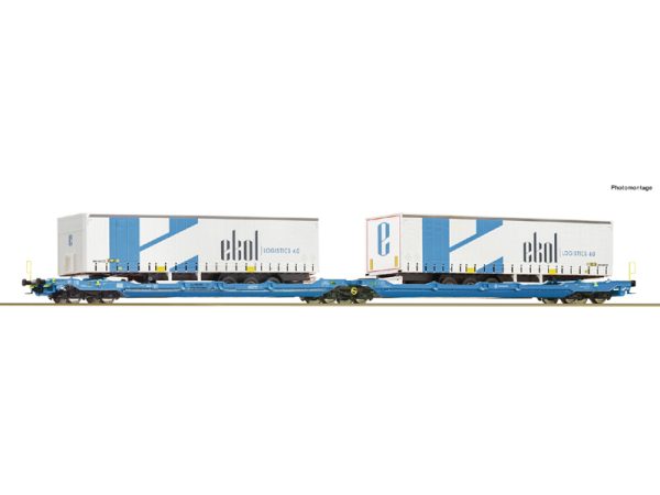 dvojitý kapsový kloubový vůz T3000e EUROWAGON #5 Roco 6600024