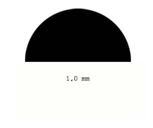 tyč půlkruhová průměr 1,0mm délka 350mm 5ks Evergreen 240