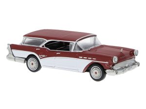 Buick Century Caballero tmavě červený / bílý, 1957 Brekina 18181