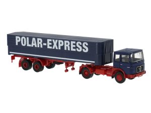 MAN F7 plachtový návěs Polar Express, 1968 Brekina 78166