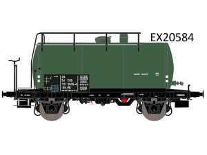 kotlový vůz jednotné stavby 24m3 ČSD zelený IV.epocha Exact train 20584
