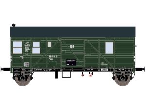 služební vůz Pwgs44 Bremen zelený DR a rastrem ABC Exact train 23647