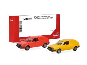 MiniKit VW Golf II dvoudveřový červený + žlutý Herpa 014281