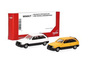 MiniKit Opel Corsa A SR bílý + žlutý Herpa 014298