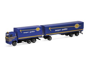 Scania 141 plachtový návěs a přívěs ASG Herpa 320719