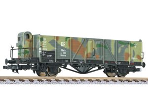 otevřený vůz Ommru s budkou Villach maskovaný DRB II.epocha Liliput L235281