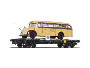 plošinový vůz s autobusem Gräf+Stift ÖBB IV.epocha Liliput L235784