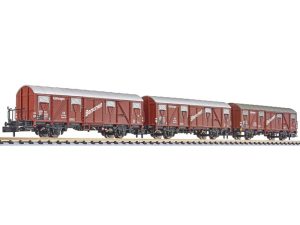 set zavřených vozů Tnomhs 59 BANANEN DB III.epocha Liliput L260143