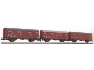 set zavřených vozů Gbs 245 DB IV.epocha Liliput L260149