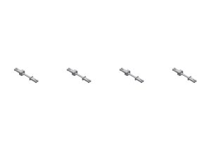 3D pevné spřáhlo do šachty set 14/15/16/17mm Nürnberger Modelleisenbahnen 950010