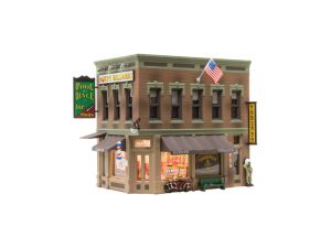 městský rohový dům s potravinami Woodland Scenics BR5024