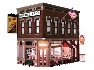 městský rohový dům s potravinami Woodland Scenics BR5844