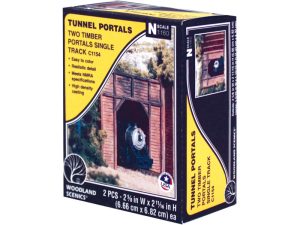 tunelový portál dřevěný jednokolejný Woodland Scenics C1154