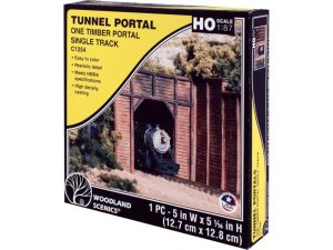 tunelový portál dřevěný jednokolejný Woodland Scenics C1254