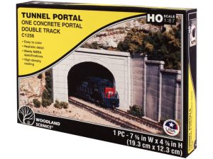 tunelový portál betonový dvojkolejný Woodland Scenics C1256