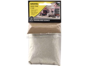 štěrk Gravel šedý jemný Woodland Scenics C1286