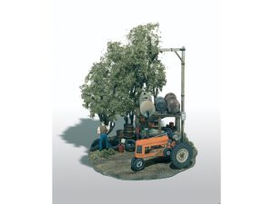 Mini-Scene tankující traktor Woodland Scenics M112