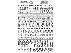 propisot písmena Roman R.R. černá Woodland Scenics MG701