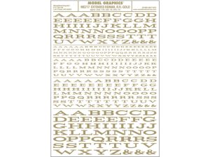 propisot písmena prodloužená Roman R.R. zlatá Woodland Scenics MG717