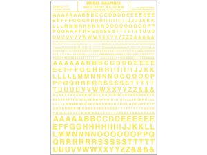 propisot písmena Gothic R.R. žlutá Woodland Scenics MG724